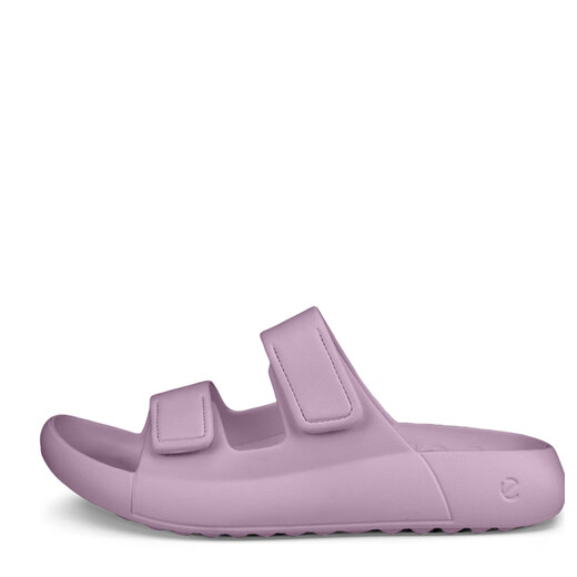 
ECCO Aibu casual slippers for men and women 2024 thick sole strap slippers Velcro sports trail Como 524104 Purple-11981 41