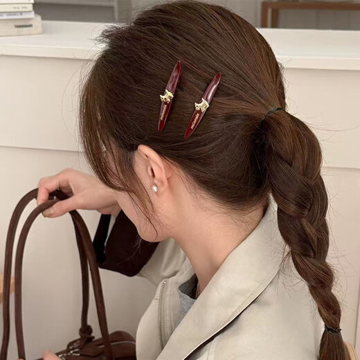 Jieweiyi Cherry Small Clip Women's New Sexy Hair Clip Half-tied Hair Clip on the Back of the Head Side Bangs Clip Shredded Hair Clip JYFJ138 Dog Hair Clip 1 pc