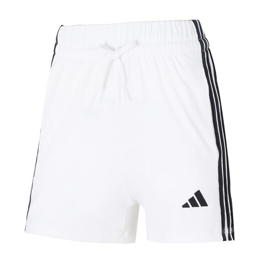 Adidas Frauensportanzug Sommer Lauf Fitness-Training Anzug trendy und atmungsaktive Drei-Streifen-Freizeitkleidung JD0910 Baumwolle/Spandex weiße High-T-Trip-Shorts XL