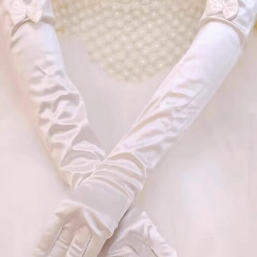 Gants de mariage en satin qiao mi