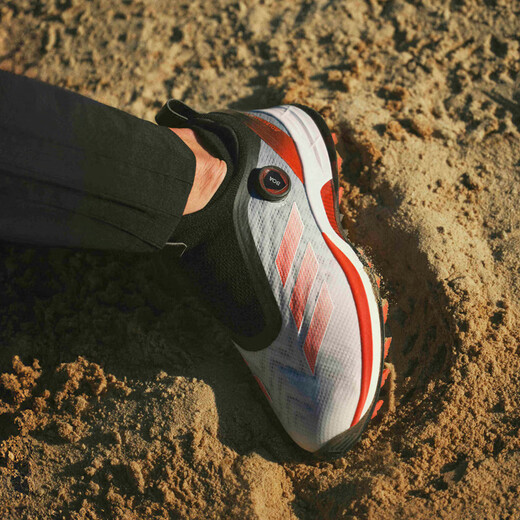 阿迪达斯（adidas）高尔夫球鞋男鞋25全新AdiZero ZG舒适轻量稳定支撑BOA旋转按钮鞋 IH9896 白/亮红/黑色 42 =8码
