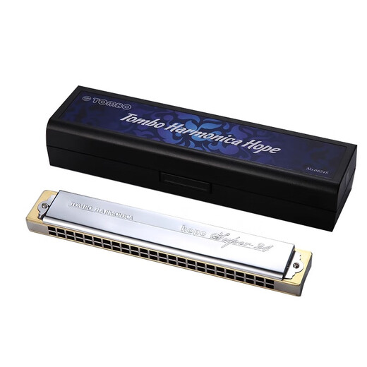 Tombo Tongbao Harmonic 6624s Sammlung All Metal Copper Grid Model 24 Loch Polyphonische Erwachsene professionelle Leistung Instrument Geschenk 24 Loch Polyphonische B-Tune [Metallnetz]
