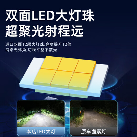 重汽王牌737B 757B 777B 瑞狮远近光一体改装LED大灯24V货车灯泡 重汽王牌瑞狮【远近一体】单只价