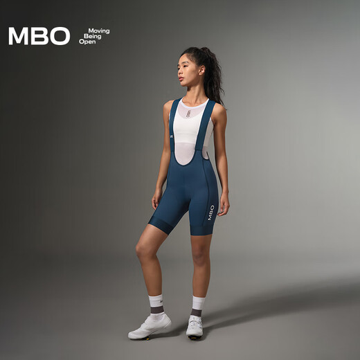 MBO Double Arrow Summer Women's Cycling Pants Shorts T511 Texture Road Bicycle Outdoor Sports Bib Pants Twilight Blue (5-point pants) L