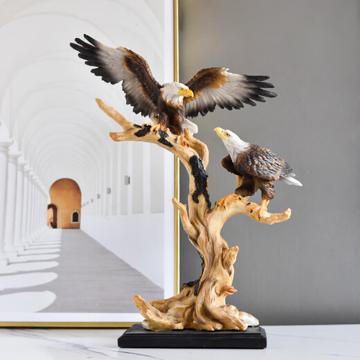 Taijinrui desk ornaments Dapeng spreading wings eagle crafts eagle sculpture TV cabinet entrance wine cabinet living room decoration BY2241 branch eagle