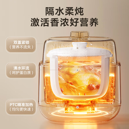 Bear electric stew pot, electric stew pot, soup pot, electric stew pot, baby food pot, porridge pot, bird's nest stew pot, water-proof stew pot, 1-2 people soup pot, 1L soup pot DDZ-E10N1