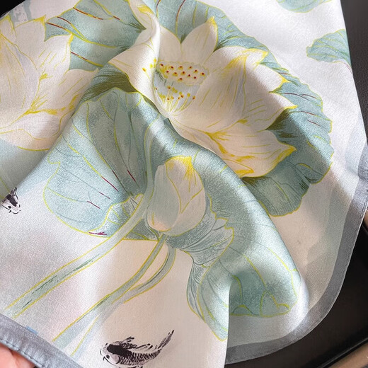 DHKZSTE SILK SCARF для женщин шелковидный шелк шелк шелк шелк 70 квадратных шарфов для шарфа для Дня матери для подруги, жены, матери и старейшин подарка на день рождения для китайского стиля Lotus