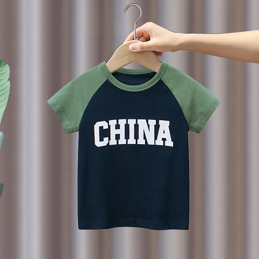 Qinzhi (Qinzhi) Kurzarm T-Shirt für Kinder Kinderkleidung für Kinder Kinderkleidung für Kinder, die Pure Cotton Thin Hälfte mit halben Ärmeln 9435 Meter weiß 100 [Referenzhöhe 85 cm-94cm]