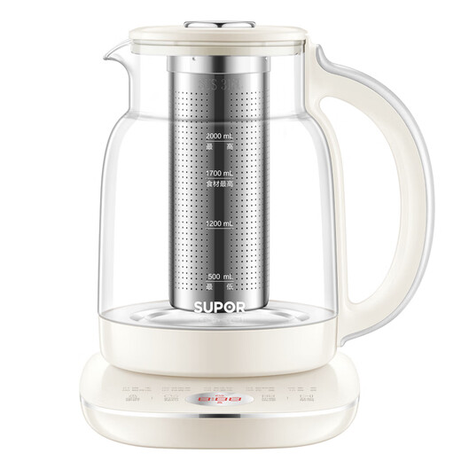 SUPOR 2L large-capacity health pot, stew and boil all-in-one household multi-function kettle and teapot 2025 new model multi-stage temperature adjustment simple design commercial super model SW-20Y25