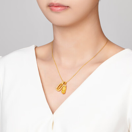 Ming Diamond International 18K Gold Vajra Pixiu Pendant Women's au750 Inlaid Pendant Necklace Jewelry Birthday Gift for Girlfriend