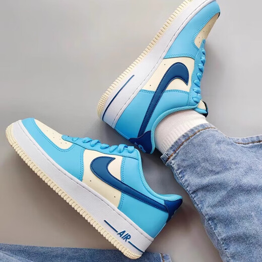 耐克NIKEAirForce107复古男鞋空军一号蓝米低帮板鞋HF4837-407 HF4837-407 正品/ 40.5