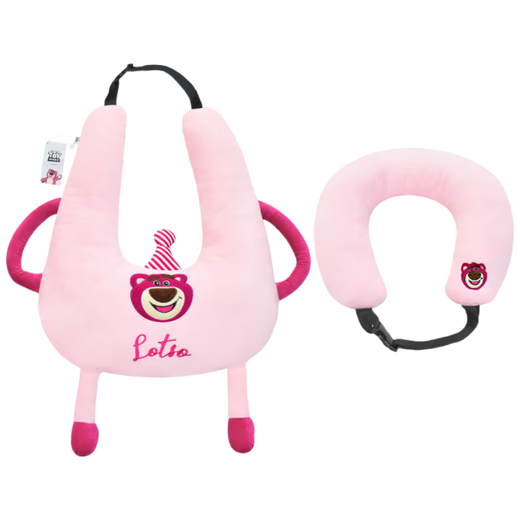 
Digalun Disney car children's sleeping artifact back seat sleeping pillow car seat belt anti-length neck pillow Strawberry bear - pink [padded pillow + headrest]