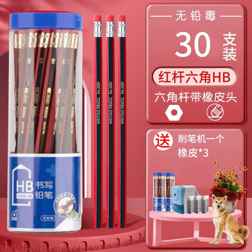 派钦园一二年级绘图无铅毒铅笔儿童小学生书写考试用HB铅笔 【HB铅笔】书写考试  LZXCV12357 100支+送削笔机1个