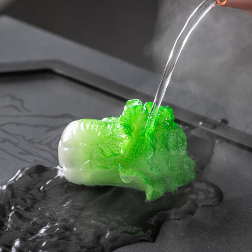 Meikejie's color-changing tea pet tea table decorations can support creative personality, cabbage, Baicai toy tea set, tea ceremony accessories, new style cabbage