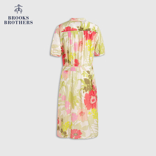 布克兄弟（BrooksBrothers）/布克兄弟女士25春夏新款纯棉浪漫印花度假连衣裙 B695-粉色印花 XS