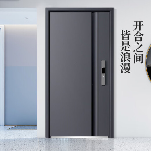 Clase de puerta de seguridad de Xinbaida A Nivel de puerta de entrada 4 Lana de roca Lana llena de 10 cm Puerta de aleación espesada Aislamiento Sound Puerta de seguridad Puerta de entrada Puerta madre Double puerta individual [2050*1050 por dentro y por fuera] Paquete de entrega de bolsas Instalación estándar Localización mecánica estándar