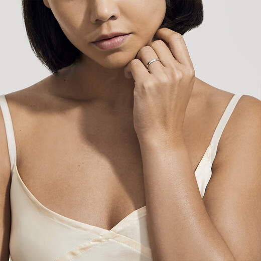 DE BEERS Wide Court Platinum Ring Couple Ring 3mm Platinum Ring Wedding Ring 3mm 55