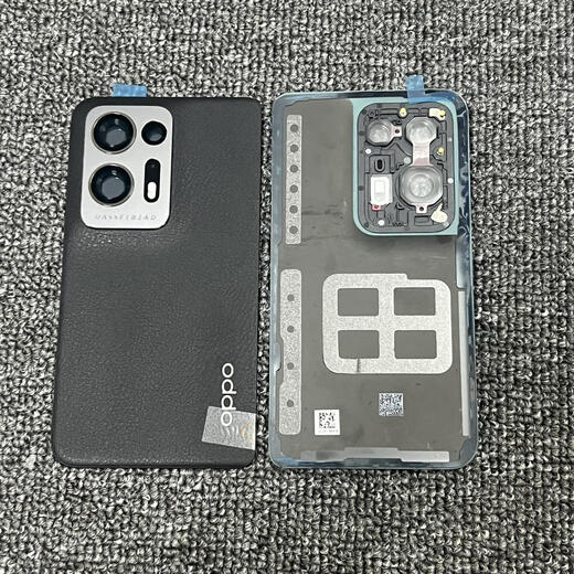 ASuitable for OPPO FindN2 original back cover folding screen mobile phone back case FindN2 pure original glass battery cover FindN2 black original back cover with lens