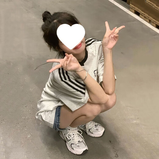S.SOFEAHelloKitty短袖T恤女初中生夏季宽松上衣 米灰色*719 M