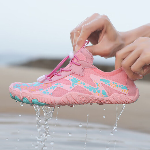 Tibetan beauty era indoor fitness shoes women's five-finger shoes yoga Pilates comprehensive training barefoot non-slip sports shoes running training shoes pink fitness/wear-resistant/non-slip 37 regular size shot