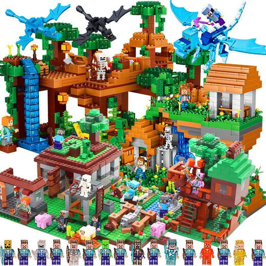 Lego Minecraft Ninja Bausteine ​​Spielzeug Höhle Kinderjunge Geschenke verbessert Höhle 4 Mechanismen mit Lichtern 3888