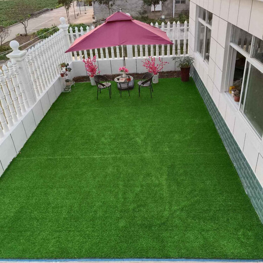 Simulated lawn engineering fence green fake turf carpet floor mat roof balcony courtyard sunshade sun protection aerial photography 2 cm spring grass adhesive style (double-layer composite bottom) 2 meters wide and 1 meter long