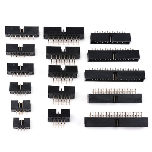Zejie simple horn seat DC3-6P8P10P14P16P20P26P34P40P socket 2.54mm straight pin bent pin 6P straight pin (10 pieces)