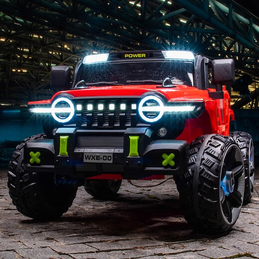 Zhouke Tank 500 children's electric vehicle four-wheel off-road vehicle adult two-seater baby remote control parent-child car gray dual-drive remote control + self-driving + 12V4.5A battery + electric drive