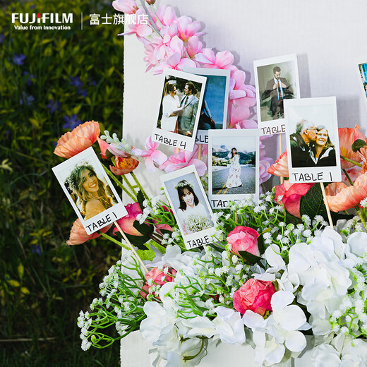 Fuji (FUJIFILM) instax instant camera 3-inch mini photo paper film roll 3-inch double pack + photo album + storage box * 2 + refrigerator magnet, including 20 white borders, official standard