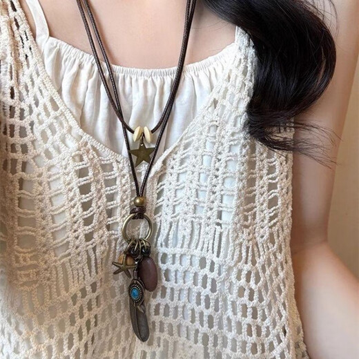 Apocalipsis regalo de día de la madre nuevo collar de aleación larga de estilo chino para mujeres de estilo étnico de estilo étnico boho 9273