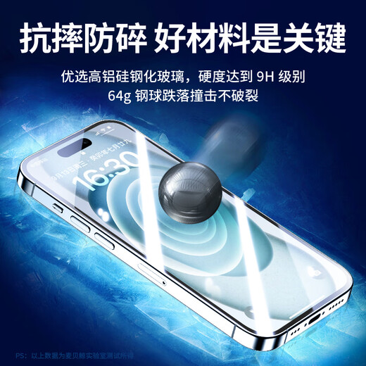 Maibei Whale 2-pack, suitable for Apple 15 tempered film, iPhone 15 mobile phone film, high-definition full-screen coverage, anti-fall, anti-fingerprint protective film, handset, dust-proof, ultra-thin film enhanced version