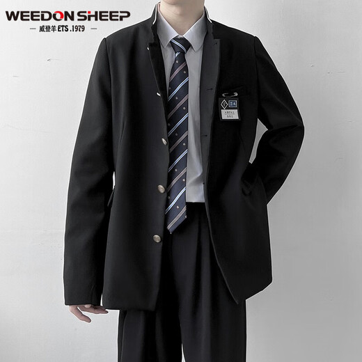 威登羊（WEEDON SHEEP）DK制服一套装热血高校校服中山装小西服男女学院风百搭jk班服外套 外套+衬衫+西裤【三件套 XL