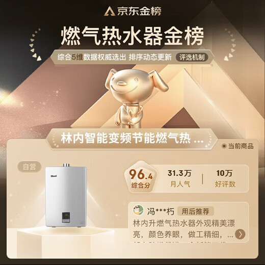 Rinnai 01 series 11-liter gas water heater, variable frequency constant temperature, water and gas dual adjustment, forced exhaust natural gas 11QD01 (JSQ22-C01)