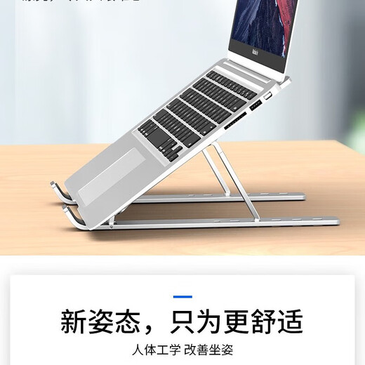 桑启宏碁掠夺者擎Neo电脑支架暗影骑士·擎7 Pro/7S/6龙散热器战斧300 500增高散热垫静音风扇 铝合金支架-苹果银【全硅胶防护-折叠便携】 暗影骑士·擎