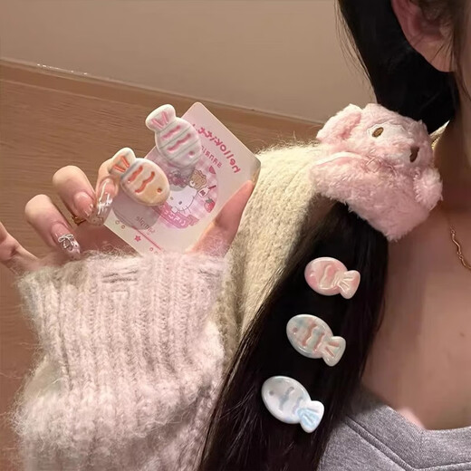少女奶油色糖果色可爱鲷鱼小鱼发夹甜美ins刘海卡通夹日百搭头饰 主图6个装【每款各一】
