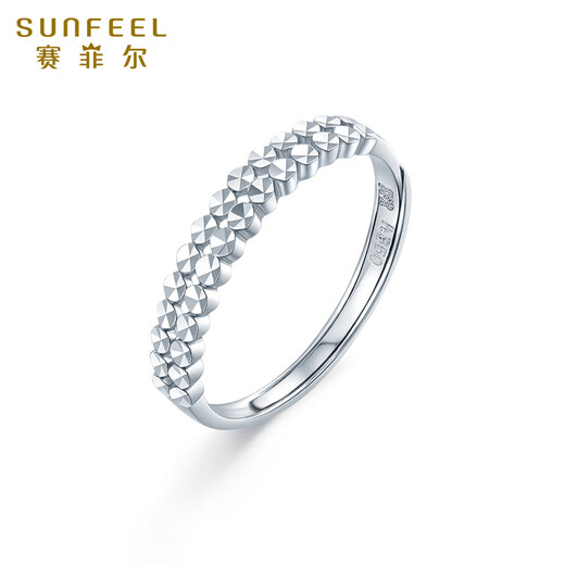 Safir platinum ring for women PT950 platinum baby's breath live platinum flash car flower ring for girlfriend's birthday gift, about 1.95 grams