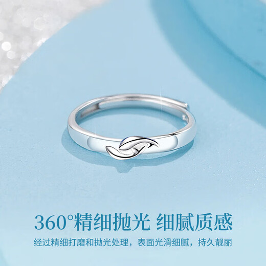 Core luxury s999 sterling silver landing good luck koi silver ring female element ring live mouth pure silver valentine's day gift to girlfriend birthday gift transfer koi ring