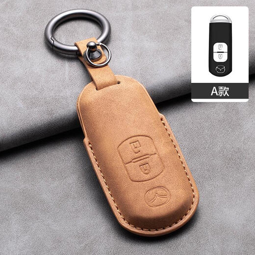 Geeignet für Mazda Schaf Baskin Key CX4 Atez Cx5 Horse 3 Creative 6 Autos Koffer Manschettenschnalle für Männer und Frauen Premium Geschenkbox Verpackung A-Volcano Rot + Ringschnalle