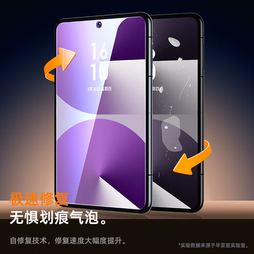 Biyazi [3-teiliger Satz interner und externer Bildschirme] Geeignet für Huawei Pura X Hydrogel Film Purax Collector's Version Mobilfunkfilm HD Nicht-Temperierte Anti-Fingerabdruckschutz Soft Film JM622