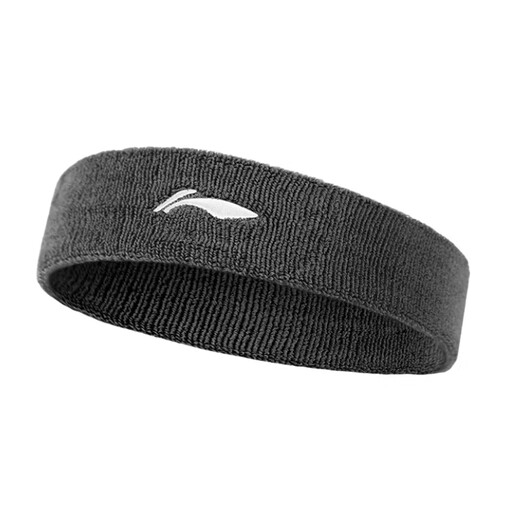 Li Ning basketball running headband sports sweat-guided headband men sweat-absorbing hairband hoodies fitness forehead protection women (sweat absorption and quick drying) gray [upgrade] one size (one) (spot stock and live)