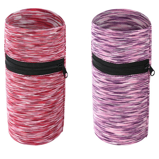 FOX outdoor fitness running wrist bag night running sports high elastic wrist arm bag key mobile phone storage portable zero purple stripe one size