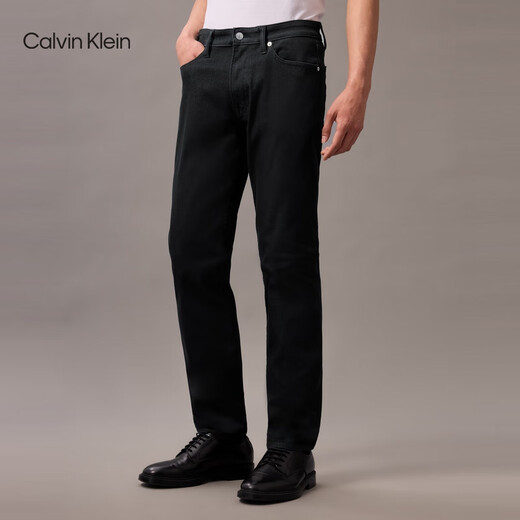 Calvin KleinJeans【凉感】25春夏新款男士休闲通勤ck弹力修身牛仔裤4RAB728 0RQ-牛仔黑 32