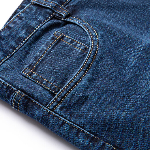 
ROMON brand high-end jeans for men and middle-aged men straight casual cotton trousers for summer thin daddy trousers 3889-Middle blue 29 [waist circumference 2 feet 2]