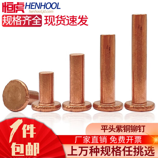 Henghu percussion type GB109 flat head copper rivet copper nail solid ding flat cap M1.5M2M2.5M3M4M5M6M8 5*6 (5 pieces)