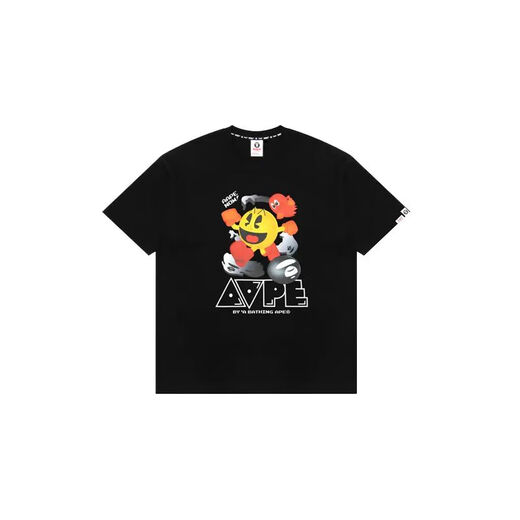 Aape New Ape Man Camouflage Summer Cartoon Print Losatile Men and Women Top Top футболка с половинами рукава A691 Black M