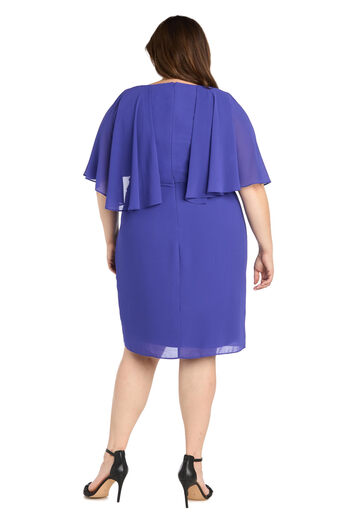 R&M RichardsRichards Elegant beaded detail cocktail dress Chiffon Shawl, Violet, 10 Violet 10