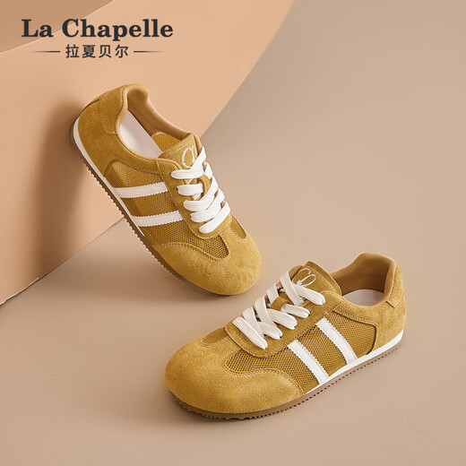 LA CHAPELLE SATOS DE MUJERES 25 AÑOS Nuevos zapatos para mujeres Mesh zapatos de mesa transpirables zapatos de entrenamiento versátiles versátiles de entrenamiento sin pies malolientes zapatos para mujeres livianos amarillo xxe6628-2 37