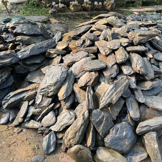 Pure natural stream stone fish tank landscaping stone flakes turtle basking back schist climbing pet rockery terrace landscaping stone 10Jin Jin is equal to 0.5kg 5-10cm schist size matching