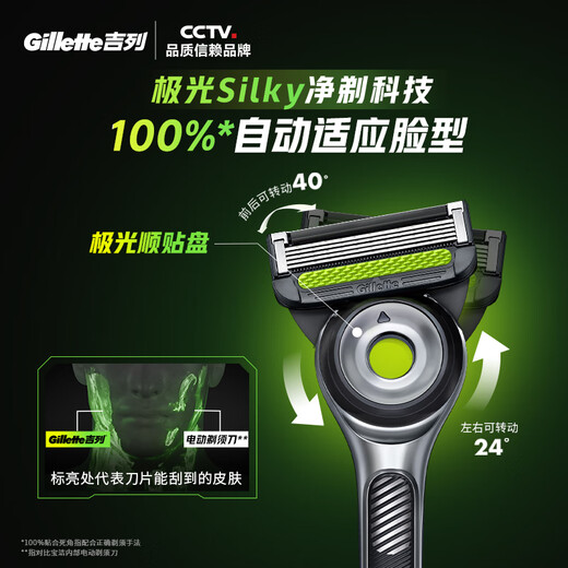 Gillette-Klinge adaptiert an die Hitze des Aurora-Messers 4 Klingenkopf 5-Schicht-Rasierklingenkopf importiert Original Nicht-Gillette