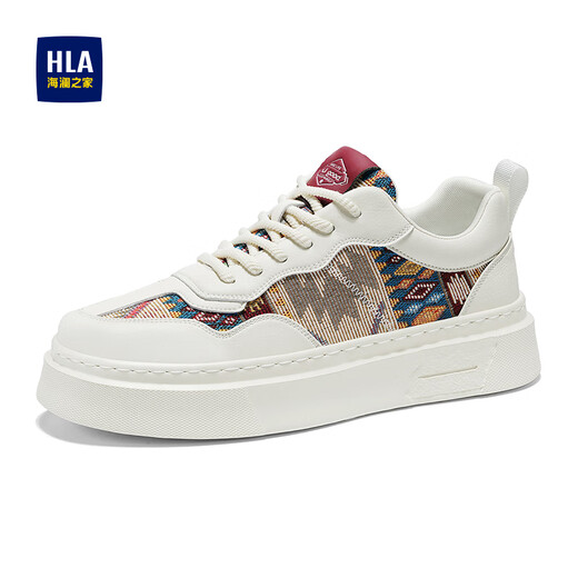 Hailan Home Hla Herrenschuhe, Höhenverbesserte weiße Schuhe, dicke Schuhe für Männer, vielseitige Freizeitschuhe, Herren e208 White 42
